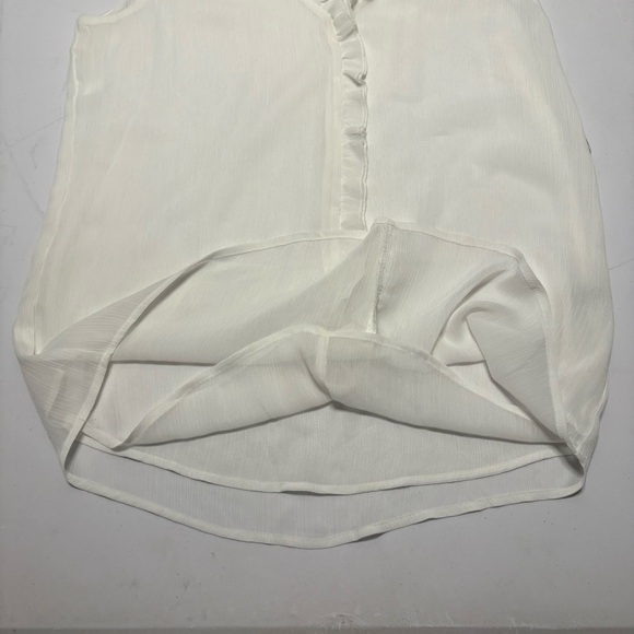 Tommy Hilfiger Women’s Small Cream Ruffled Blouse - Picture 7 of 9